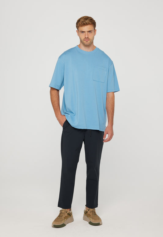 Light Gray טי שירט קצרה עם כיס לגברים SCOTCH & SODA