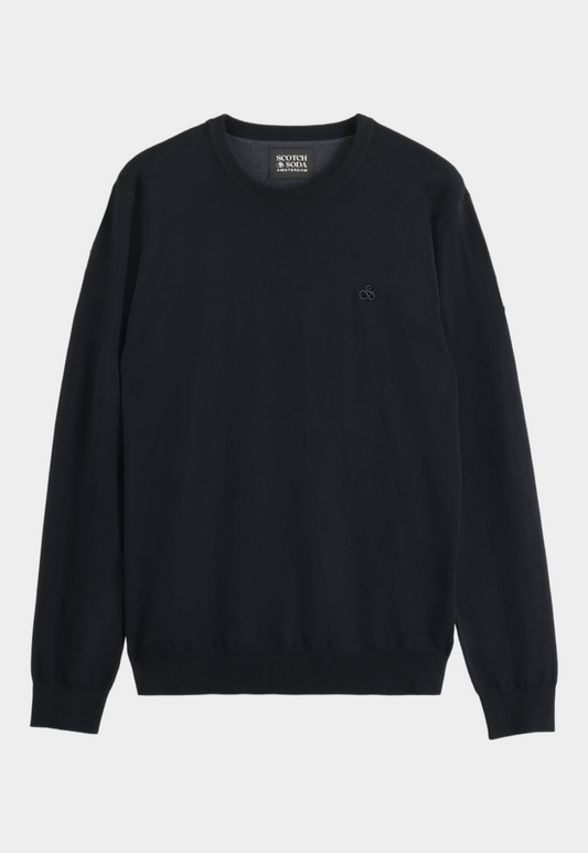 Black סוודר במפתח עגול לגברים SCOTCH & SODA