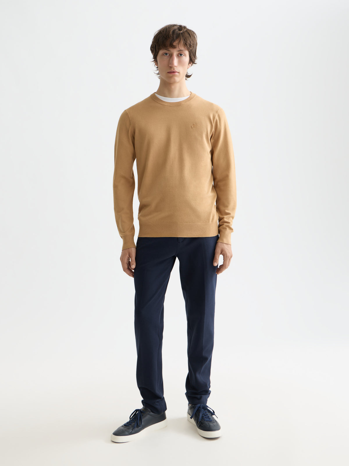 White Smoke סוודר לגברים Viscose Pullover SCOTCH & SODA