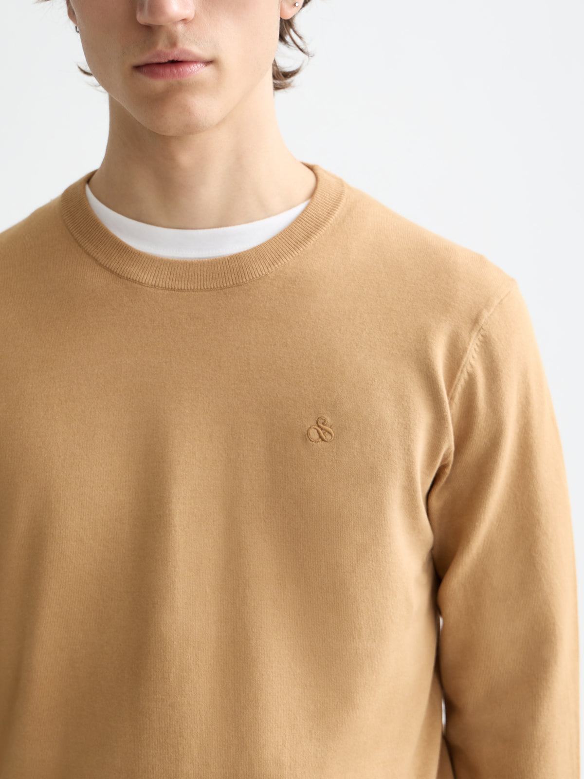 White Smoke סוודר לגברים Viscose Pullover SCOTCH & SODA
