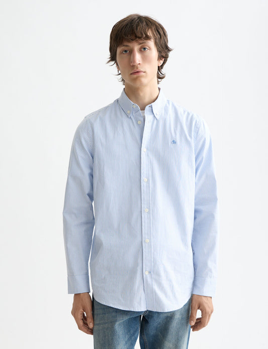 White Smoke CORE - OXFORD STRIPE חולצה מכופתרת ארוכה SCOTCH & SODA