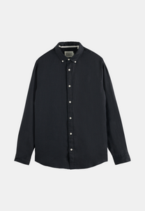 White Smoke חולצת פשתן ארוכה לגברים SCOTCH & SODA