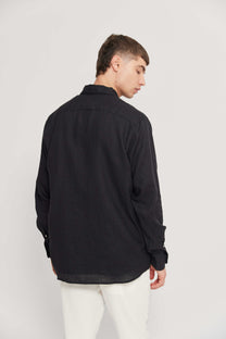 Dark Slate Gray חולצת פשתן ארוכה לגברים SCOTCH & SODA