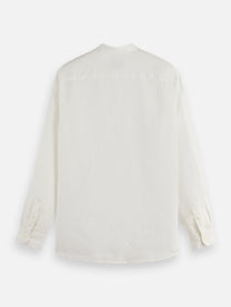 Light Gray חולצה מכופתרת ארוכה לגברים Linen SCOTCH & SODA