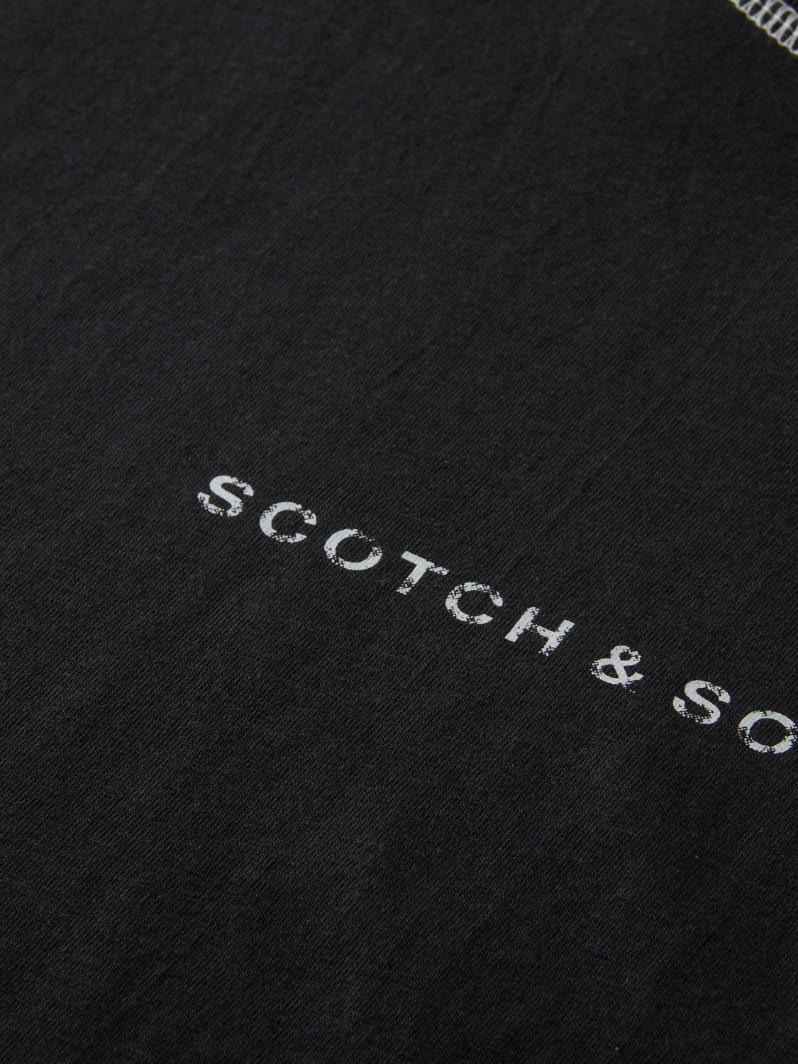 Black טי שירט קצרה לגברים SCOTCH & SODA