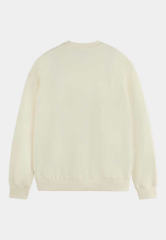 Beige סווטשירט עם לוגו לגברים SCOTCH & SODA