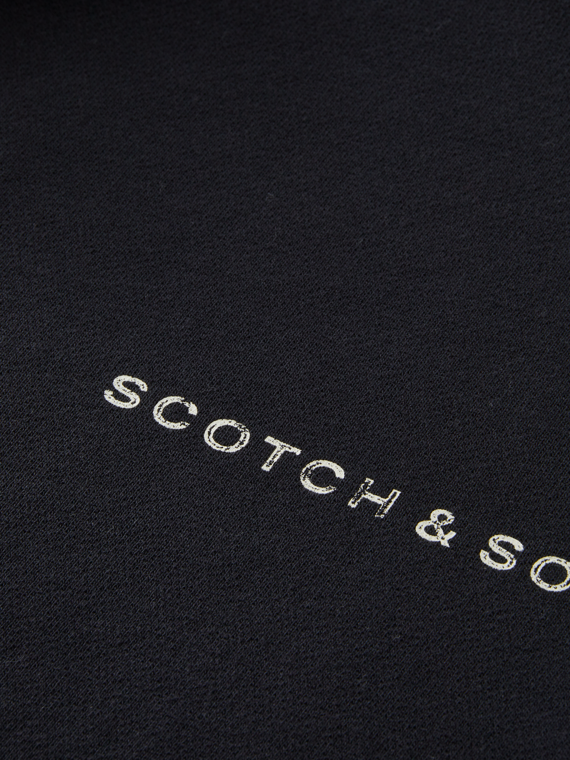 Black סווטשירט עם לוגו לגברים SCOTCH & SODA