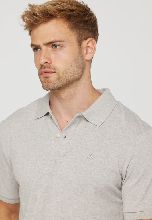 Light Gray חולצת פולו קצרה לגברים SCOTCH & SODA