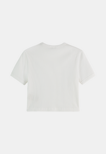 White Smoke טי שירט קרופ קצרה לנשים SCOTCH & SODA