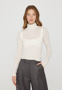Light Gray חולצת גולף ארוכה לנשים SCOTCH & SODA