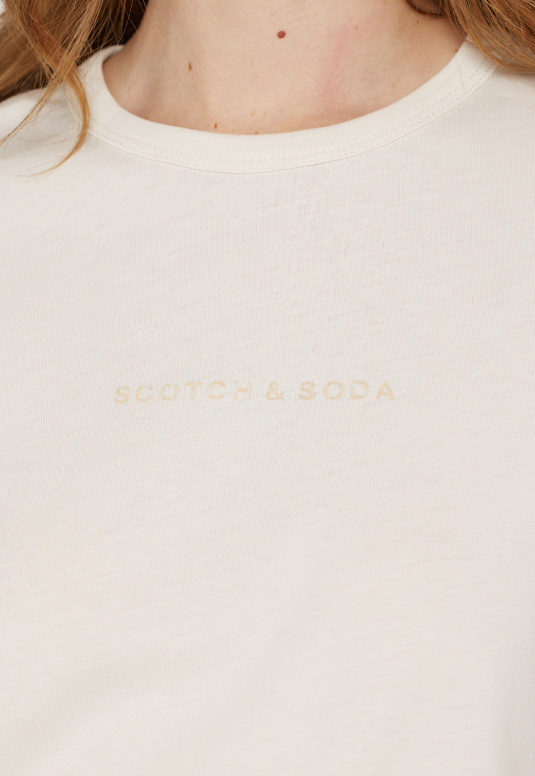 Light Gray טי שירט קצרה לנשים SCOTCH & SODA