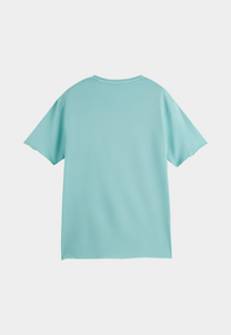Light Steel Blue טי שירט קצרה לגברים Raw Edge SCOTCH & SODA