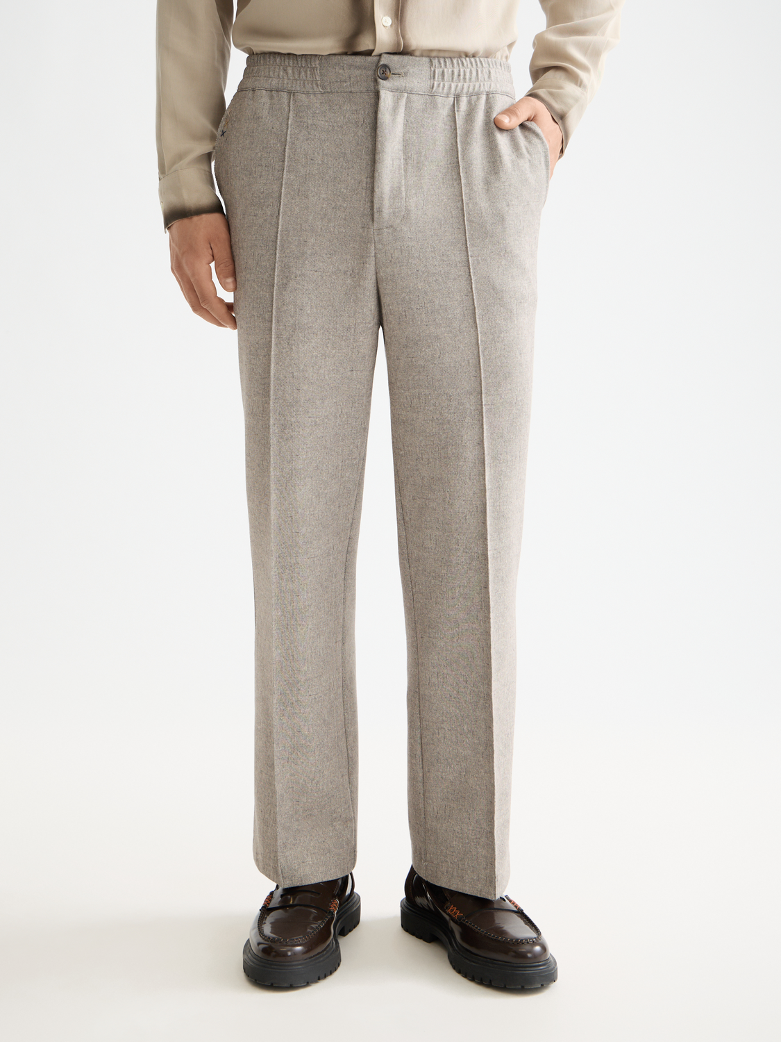 Beige מכנסיים ארוכים לגברים Jersey Straight SCOTCH & SODA