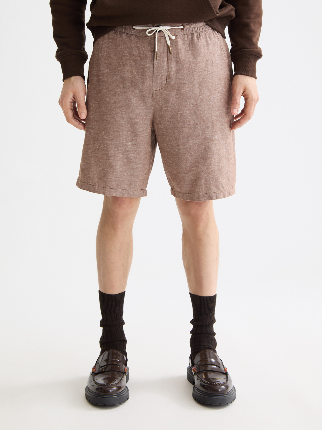 Antique White מכנסי פשתן קצרים לגברים  Linen SCOTCH & SODA