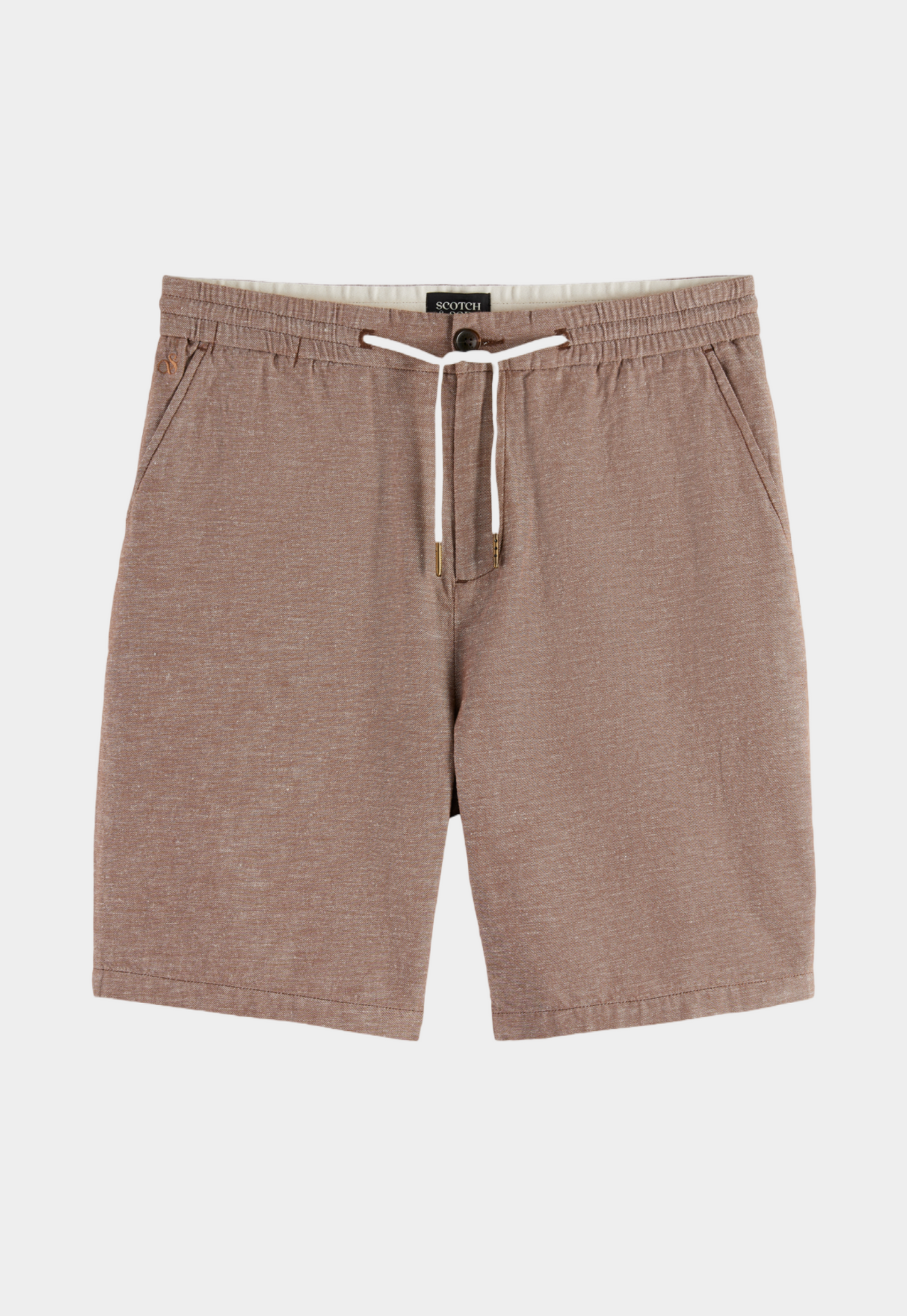 Antique White מכנסי פשתן קצרים לגברים  Linen SCOTCH & SODA