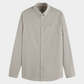 Light Gray חולצה מכופתרת ארוכה לגברים Oxford SCOTCH & SODA