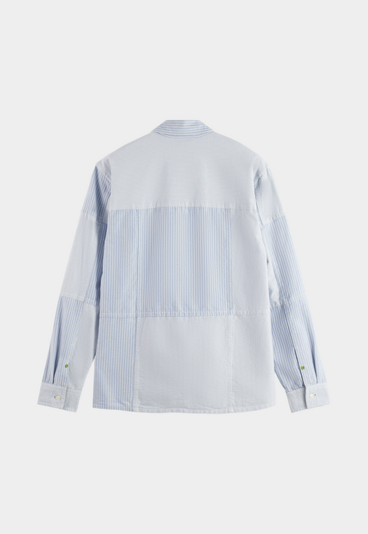 Lavender חולצה מכופתרת ארוכה לגברים Oxford SCOTCH & SODA