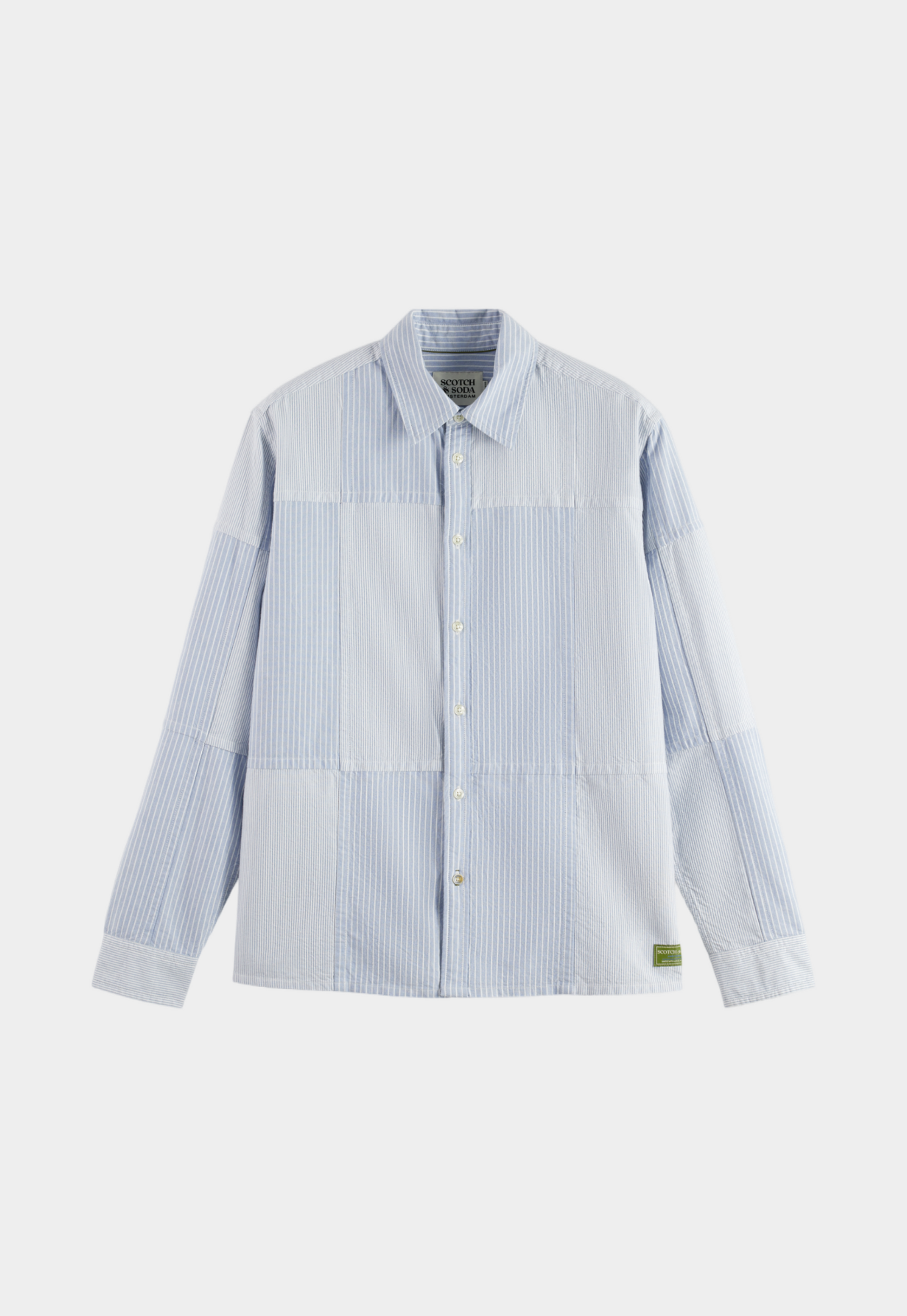 Lavender חולצה מכופתרת ארוכה לגברים Oxford SCOTCH & SODA