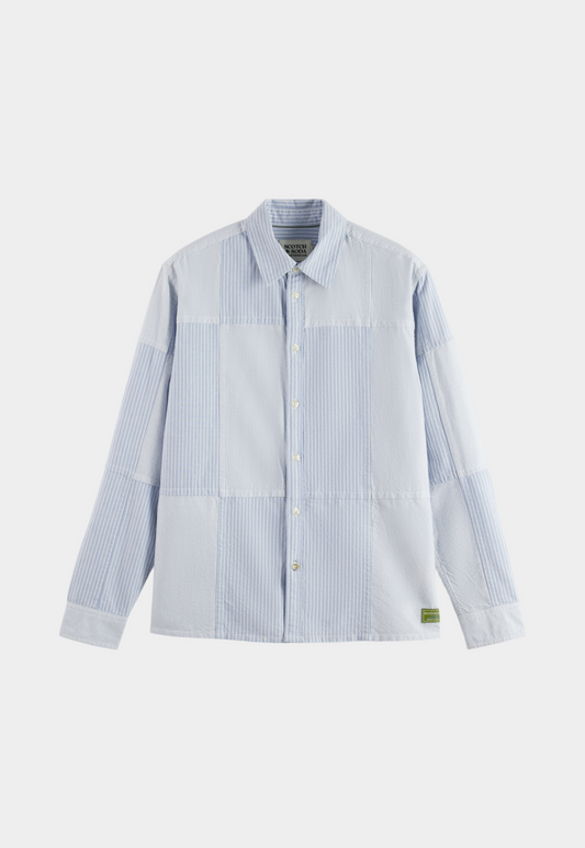 Lavender חולצה מכופתרת ארוכה לגברים Oxford SCOTCH & SODA