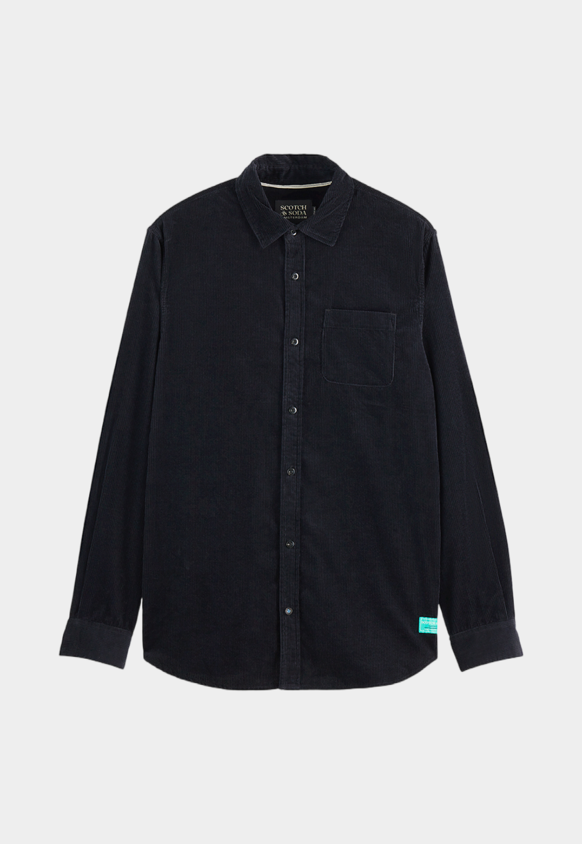 Lavender חולצה מכופתרת ארוכה קורדרוי לגברים SCOTCH & SODA