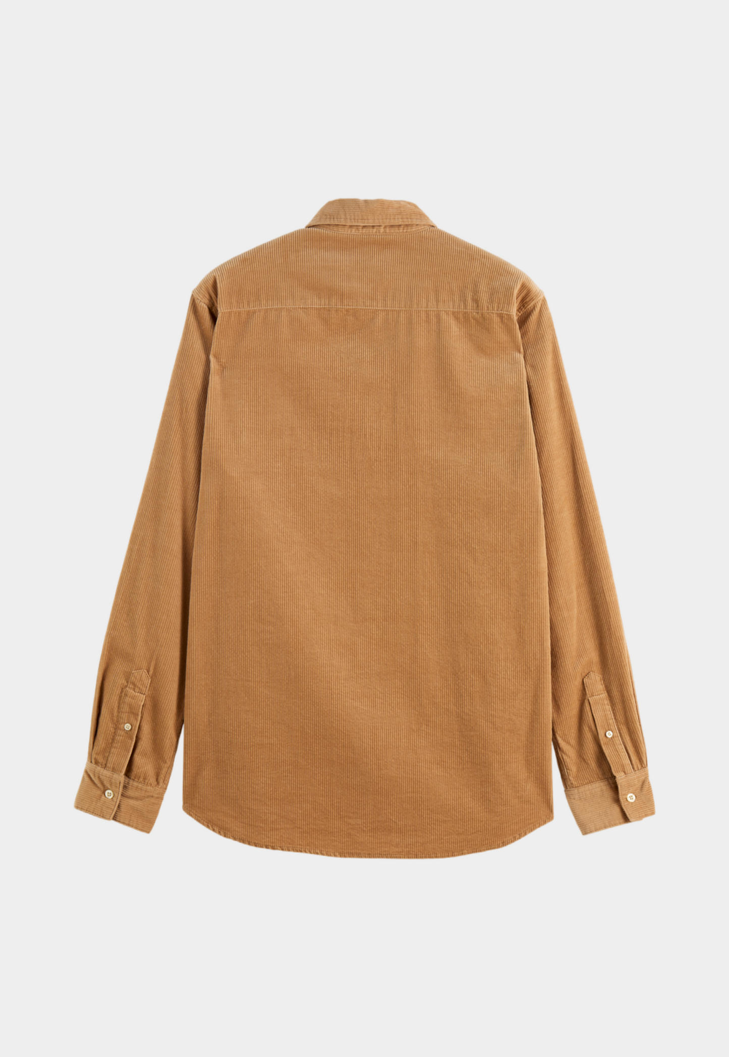 Dark Khaki חולצה מכופתרת קורדרוי ארוכה לגברים SCOTCH & SODA