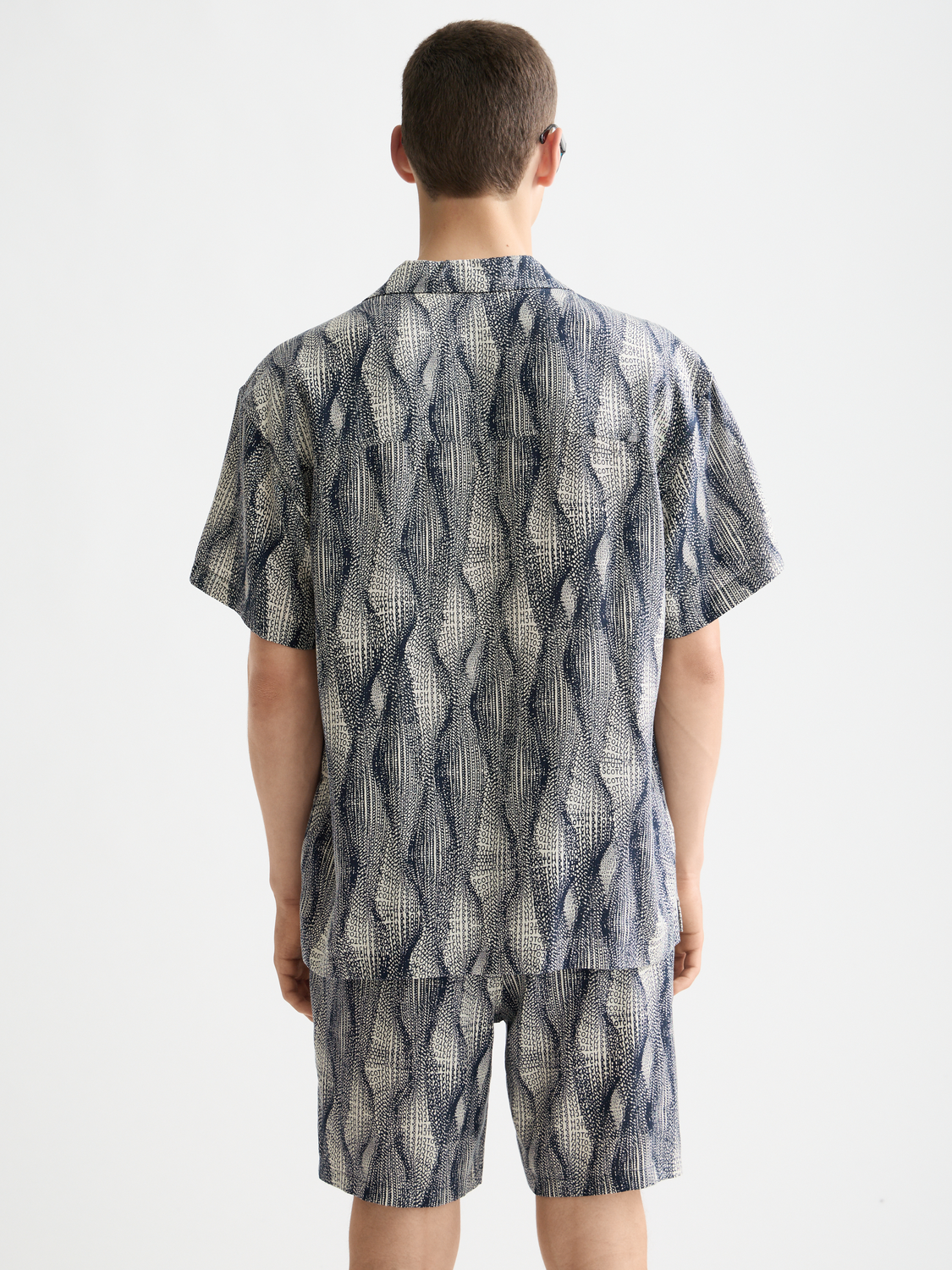 Lavender חולצה מכופתרת קצרה לגברים Tencel SCOTCH & SODA