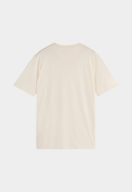 Beige טי שירט קצרה עם לוגו לגברים SCOTCH & SODA