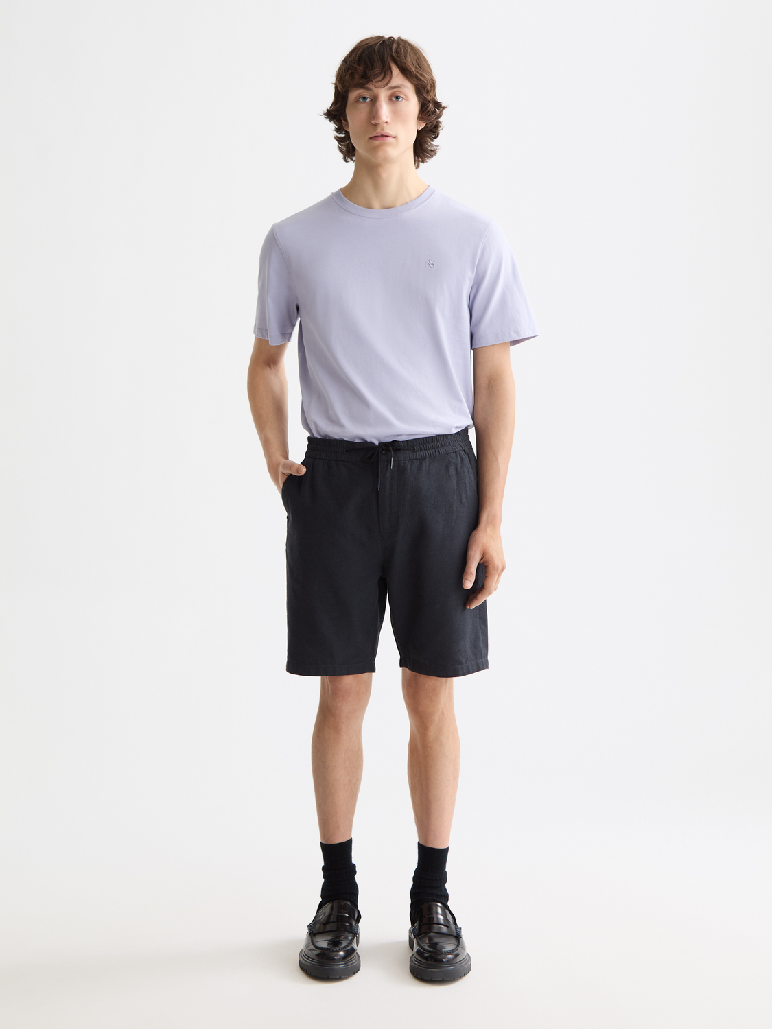 White Smoke טי שירט קצרה עם לוגו לגברים SCOTCH & SODA