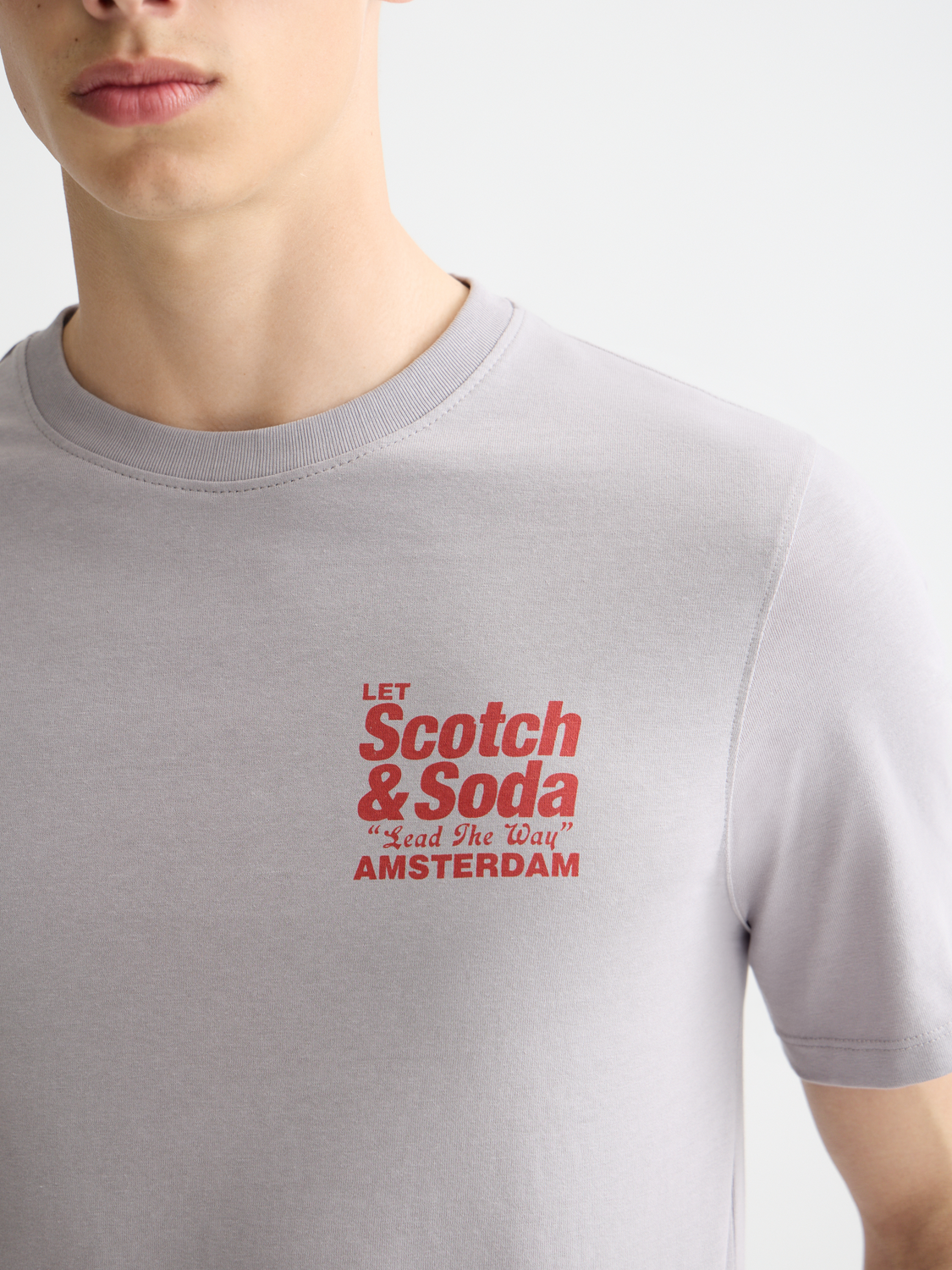 Gray טי שירט קצרה לגברים SCOTCH & SODA