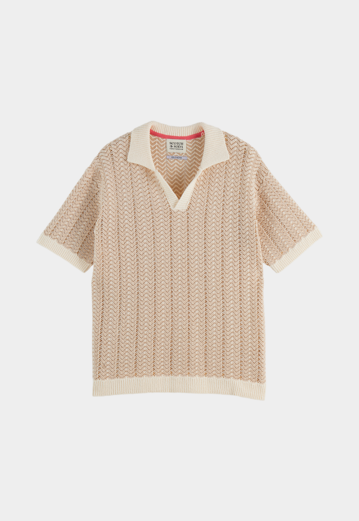 Antique White חולצת פולו קרושה לגברים SCOTCH & SODA