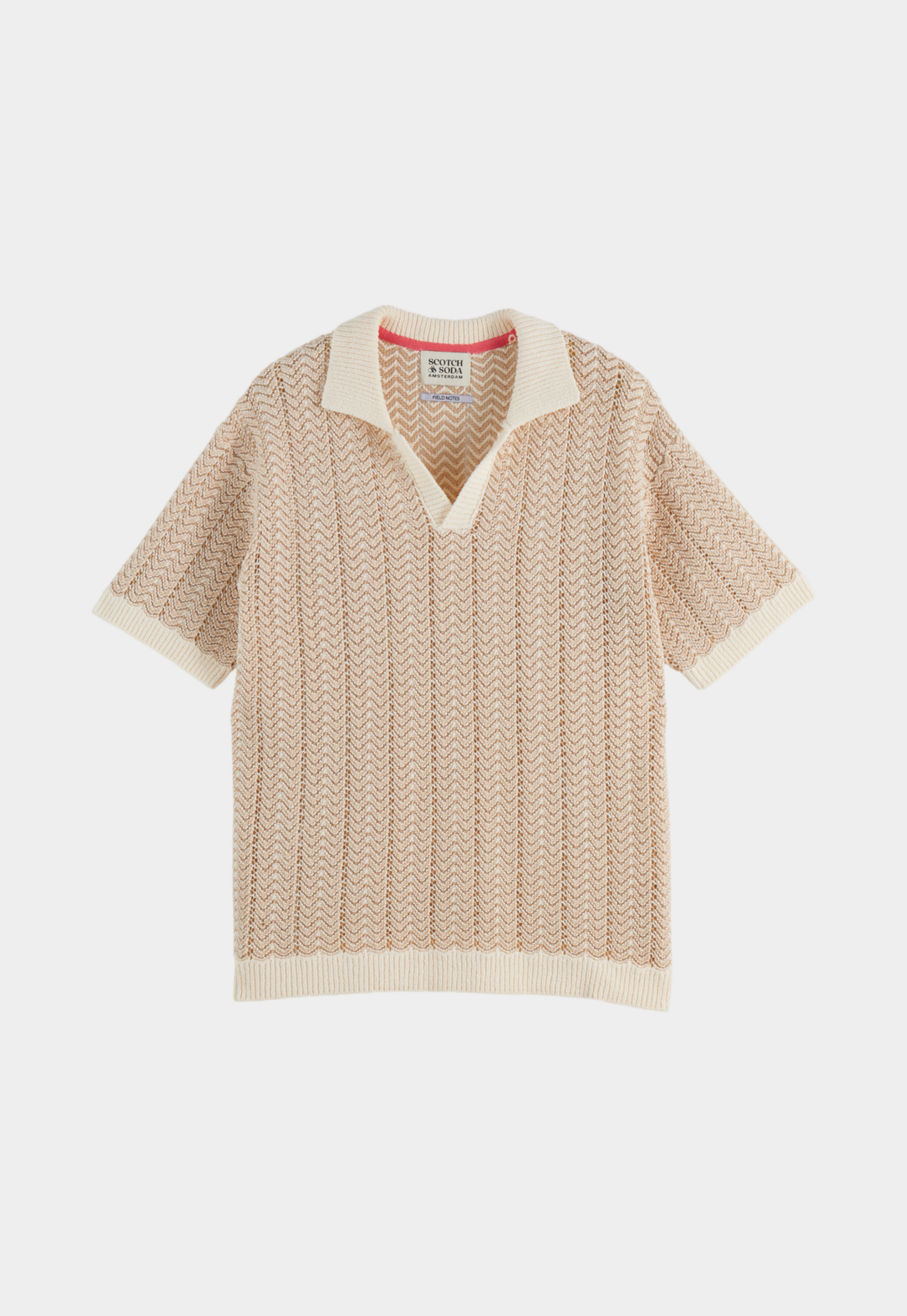 Antique White חולצת פולו קרושה לגברים SCOTCH & SODA