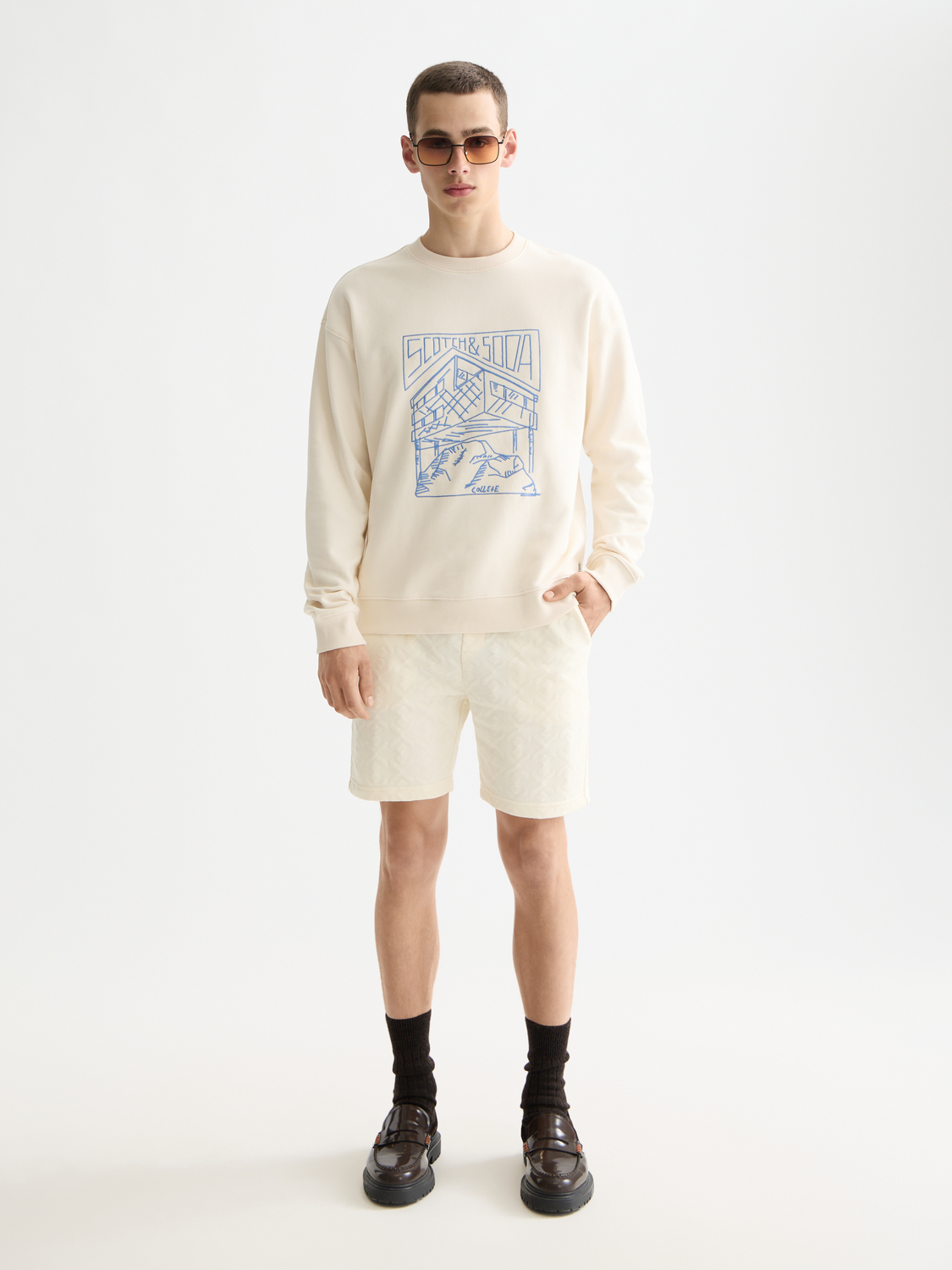 White Smoke סווטשירט לגברים SCOTCH & SODA