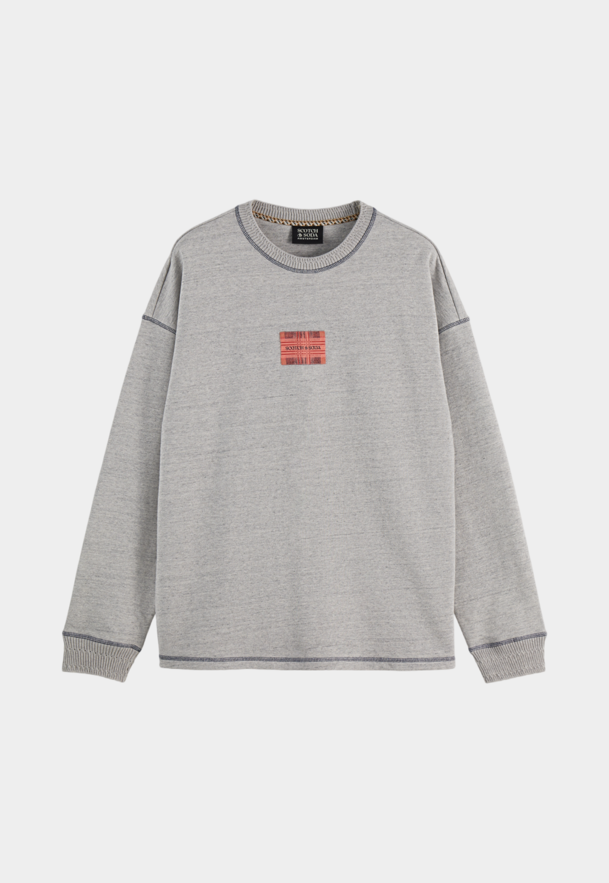 Light Gray סווטשירט לגברים Label SCOTCH & SODA