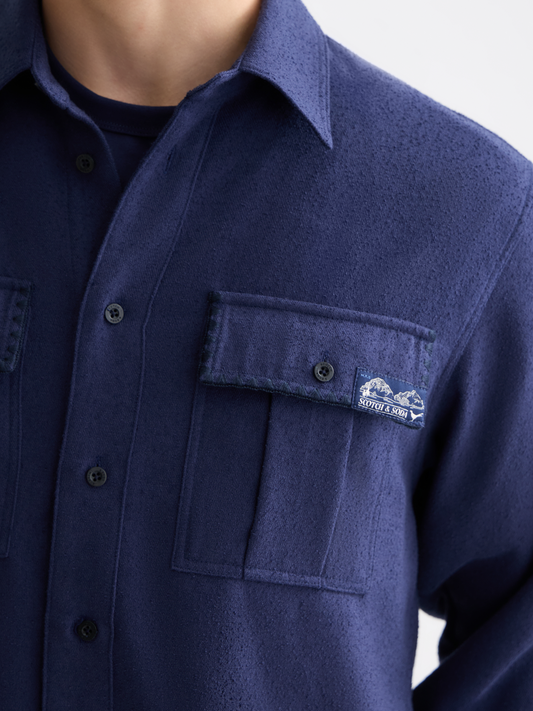 Dark Slate Gray חולצה מכופתרת ארוכה לגברים SCOTCH & SODA