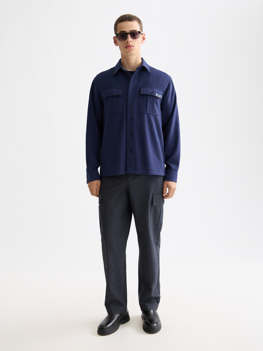 Dark Slate Gray חולצה מכופתרת ארוכה לגברים SCOTCH & SODA