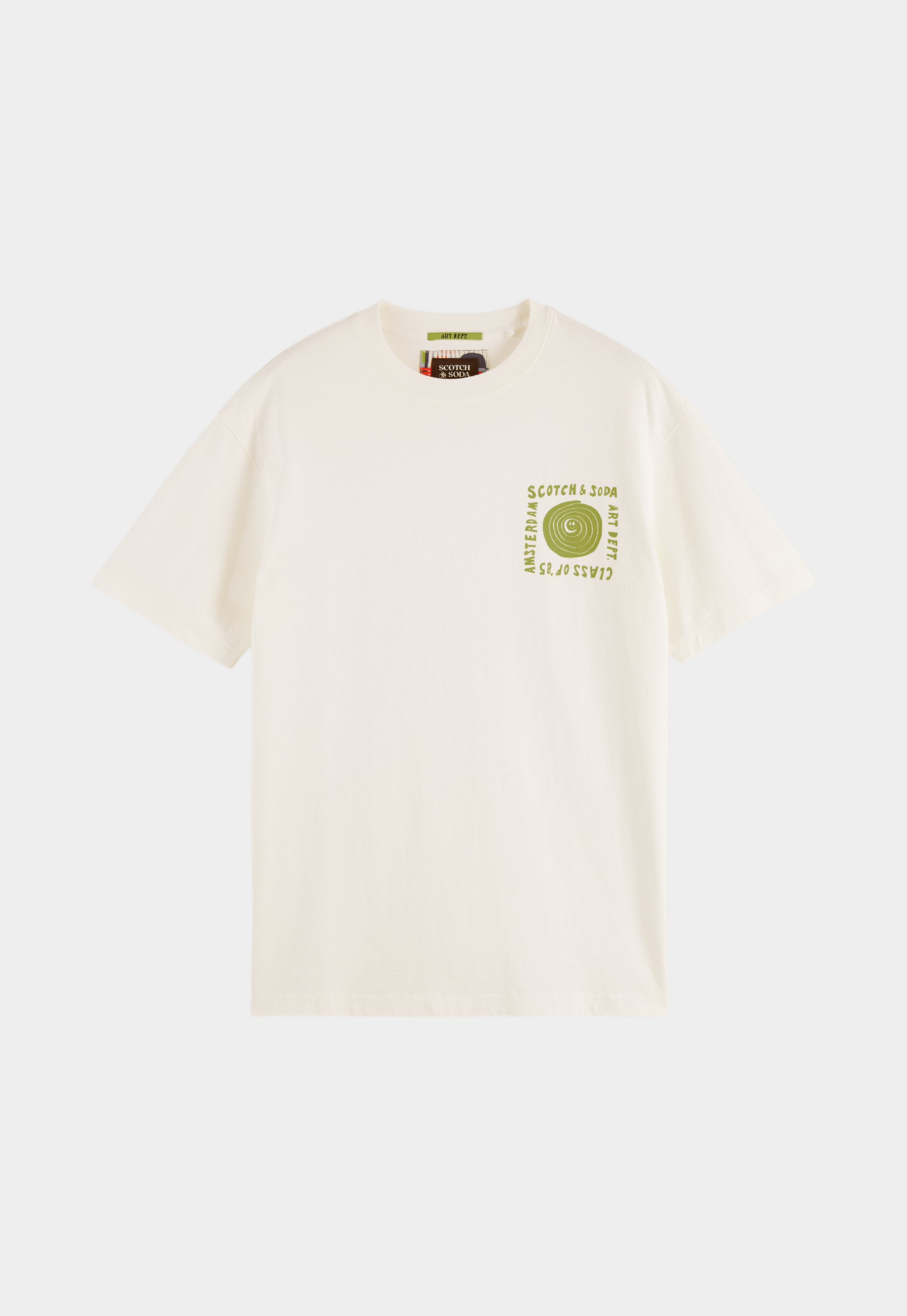 Beige טי שירט קצרה לגברים SCOTCH & SODA