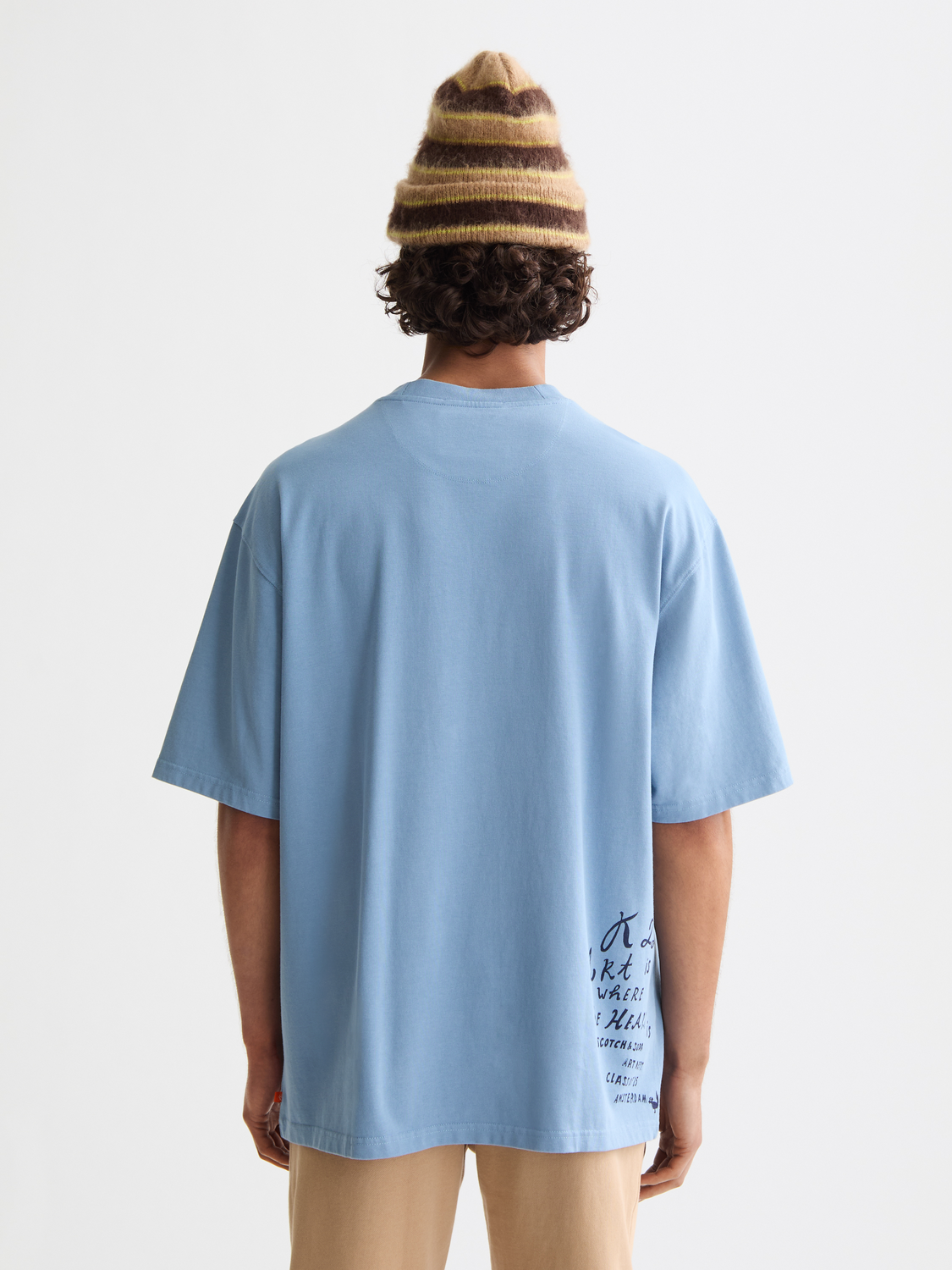 Lavender טי שירט קצרה משוחררת לגברים SCOTCH & SODA