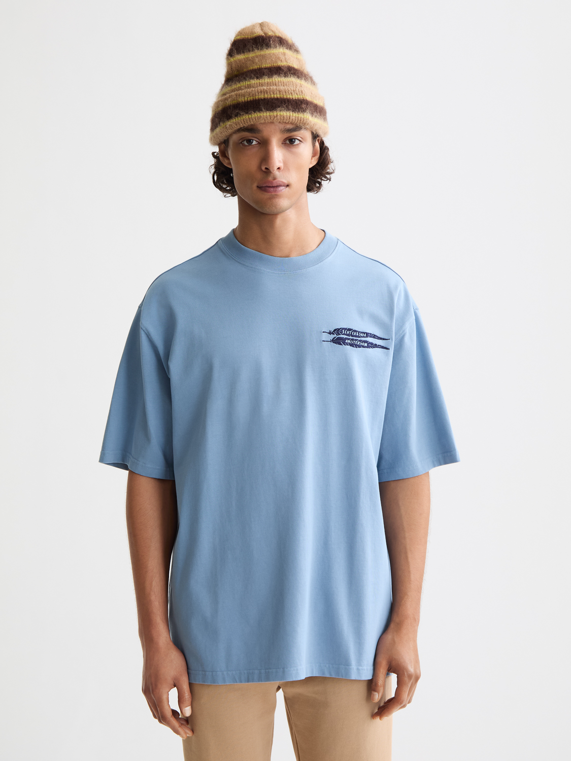 Lavender טי שירט קצרה משוחררת לגברים SCOTCH & SODA