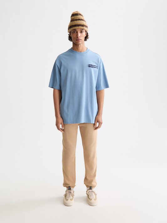 Beige טי שירט קצרה משוחררת לגברים SCOTCH & SODA