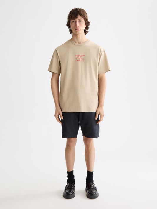 Beige טי שירט קצרה לגברים SCOTCH & SODA