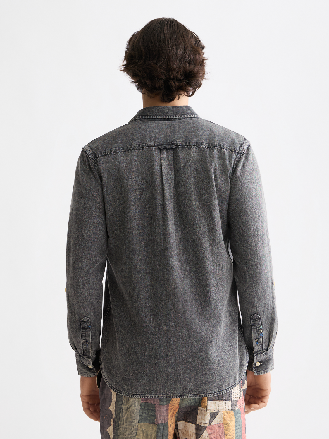 Lavender חולצת ג'ינס מכופתרת ארוכה לגברים SCOTCH & SODA