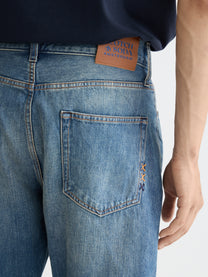 Dark Slate Gray ג׳ינס ארוך לגברים The Dean – Loose Fit SCOTCH & SODA