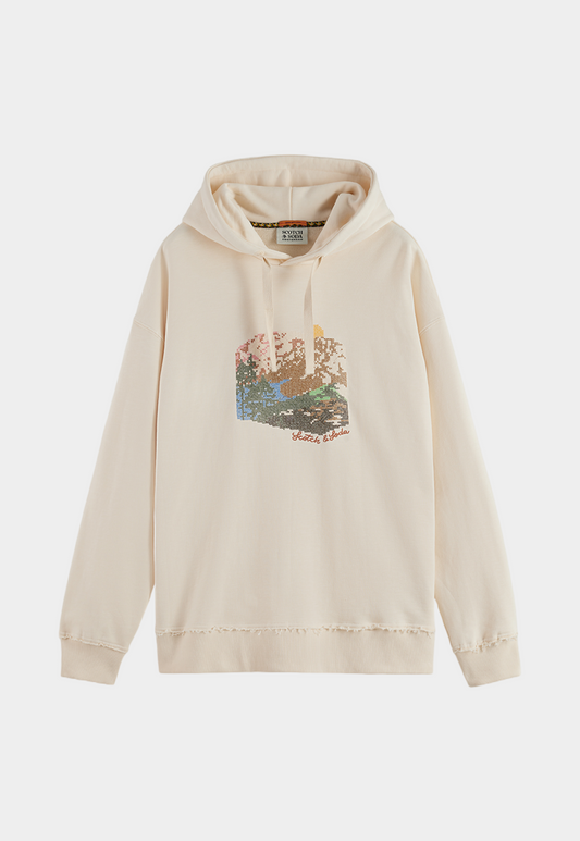 Light Gray קפוצ'ון עם הדפס לגברים SCOTCH & SODA