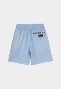 Light Steel Blue מכנסיים קצרים לילדים Cotton Chambray Pullon SCOTCH & SODA