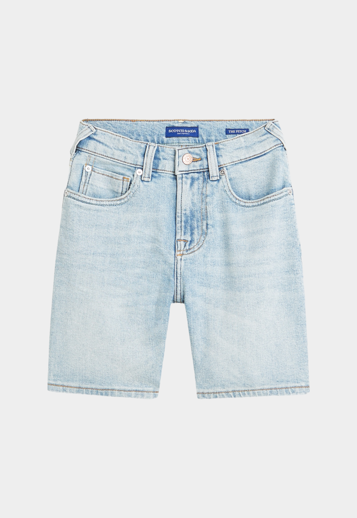 Light Gray מכנסי ג׳ינס ברמודה לילדים The Pitch SCOTCH & SODA
