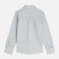 White Smoke חולצה מכופתרת ארוכה לילדים  Yarn-Dyed Striped Linen SCOTCH & SODA