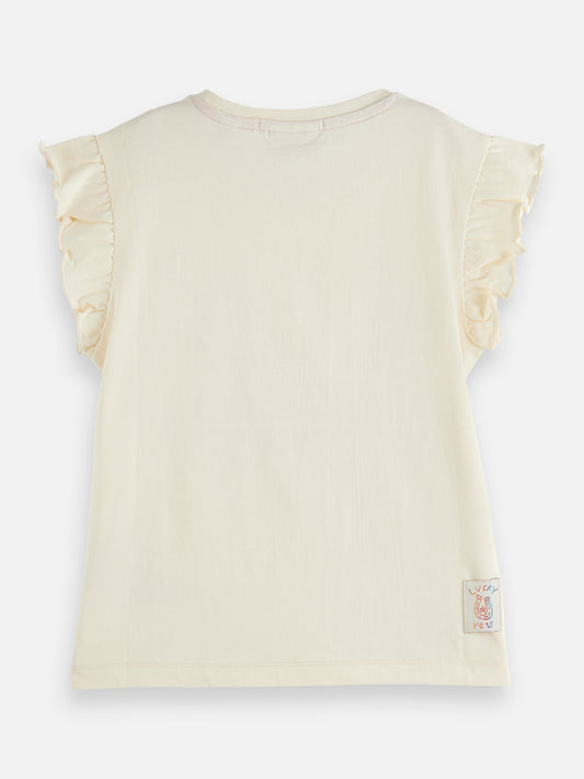 Antique White טי שירט קצרה לילדים Front Artwork SCOTCH & SODA