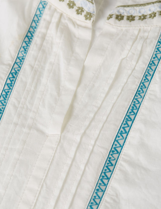Light Gray חולצה ארוכה לילדות Embroidered Cuff SCOTCH & SODA