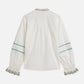 Light Gray חולצה ארוכה לילדות Embroidered Cuff SCOTCH & SODA