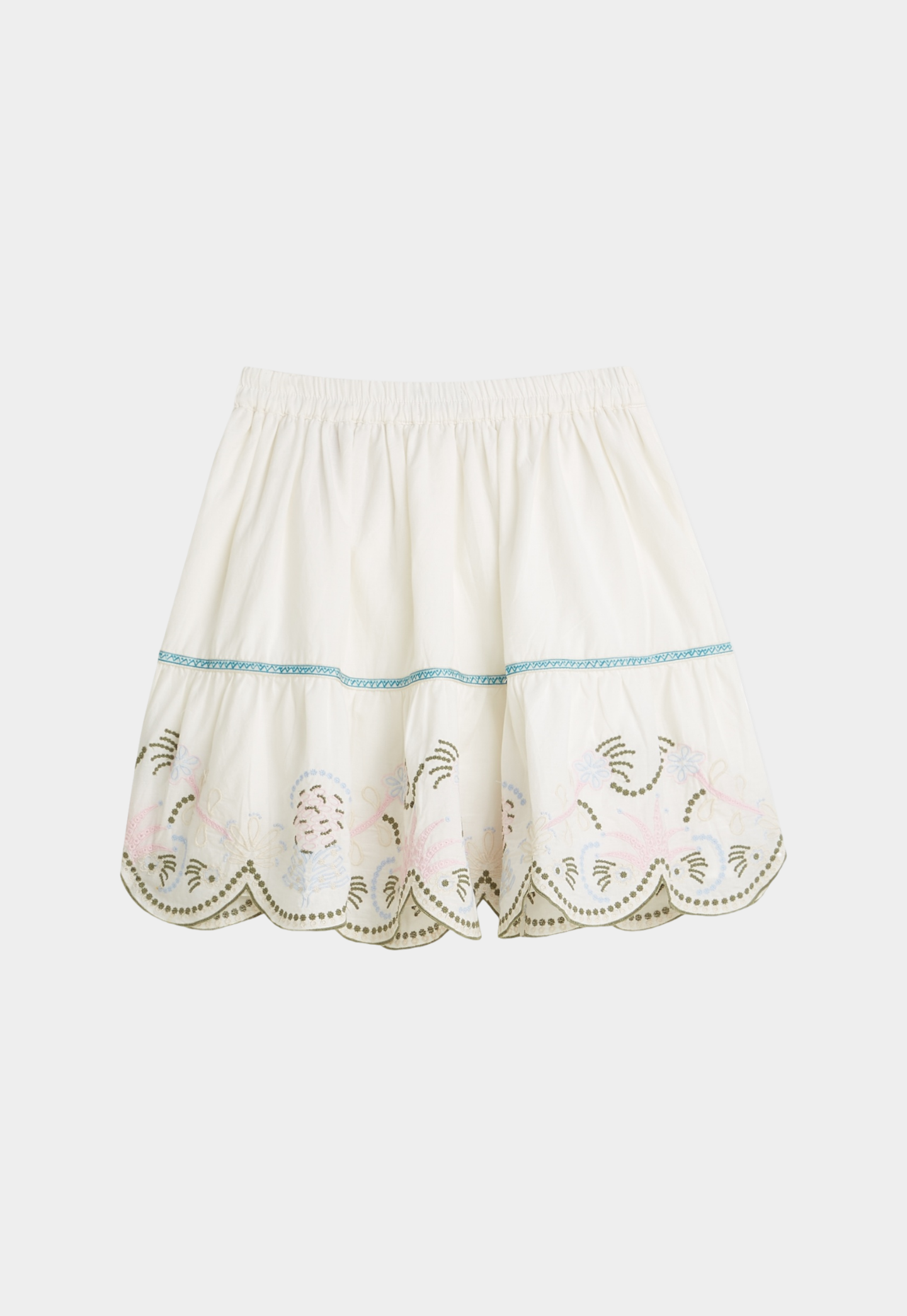 Lavender חצאית מיני לילדות Embroidered Hem Cotton Skirt SCOTCH & SODA